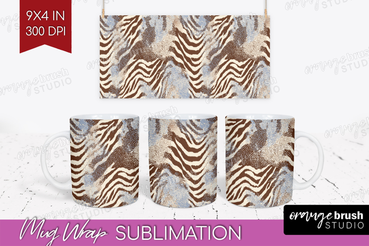 Abstract Mug Wrap - Modern Texture Mug PNG Sublimation