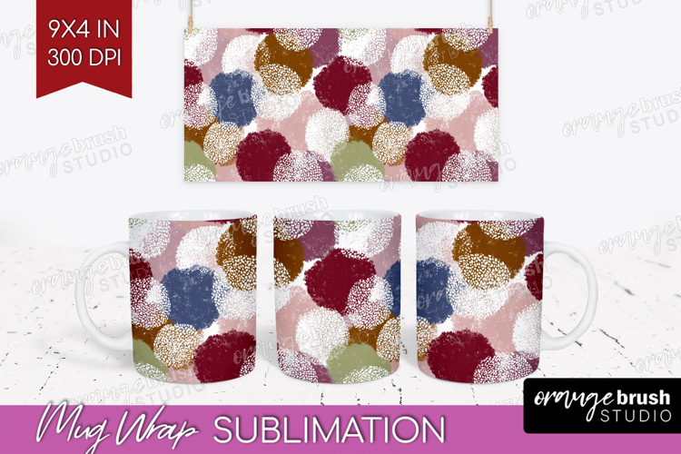 Abstract Mug Wrap - Modern Texture Mug PNG Sublimation