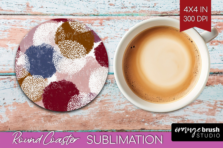 Abstract Round Coaster - Modern Texture Coaster PNG