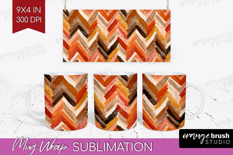 Abstract Mug Wrap - Modern Texture Mug PNG Sublimation