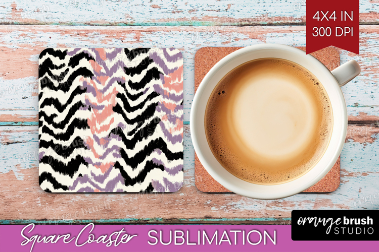 Abstract Square Coaster - Modern Texture Coaster PNG