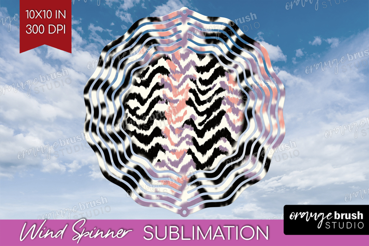 Abstract Wind Spinner Sublimation PNG - Modern Texture Round