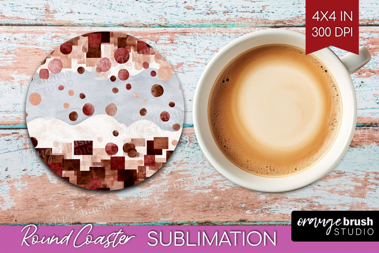 Abstract Round Coaster - Modern Texture Coaster PNG