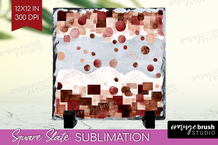 Abstract Slate PNG - Modern Texture Square Slate Sublimation