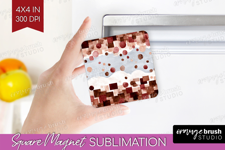Abstract Magnet Sublimation - Modern Texture Square Magnet