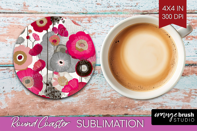 Abstract Round Coaster - Modern Texture Coaster PNG