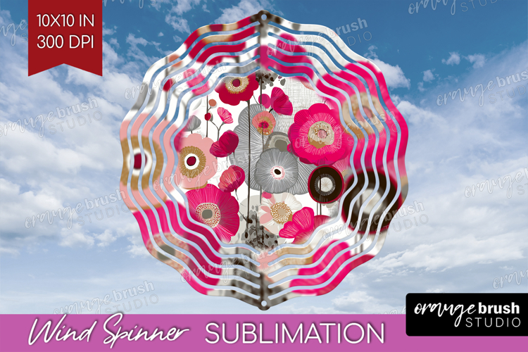 Abstract Wind Spinner Sublimation PNG - Modern Texture Round