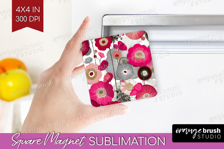 Abstract Magnet Sublimation - Modern Texture Square Magnet