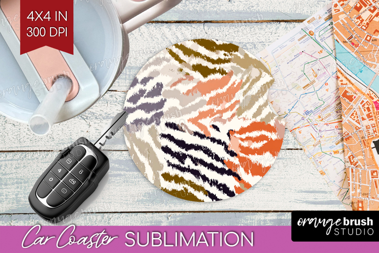 Abstract Car Coaster - Modern Texture Coaster PNG