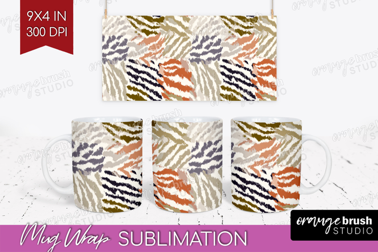 Abstract Mug Wrap - Modern Texture Mug PNG Sublimation