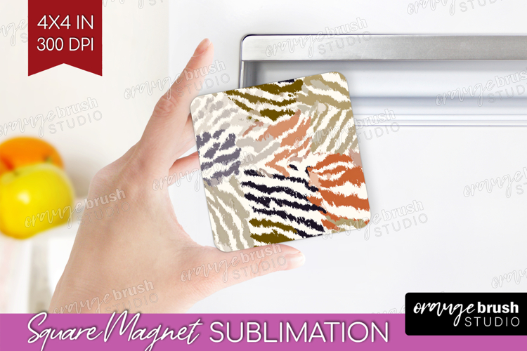 Abstract Magnet Sublimation - Modern Texture Square Magnet