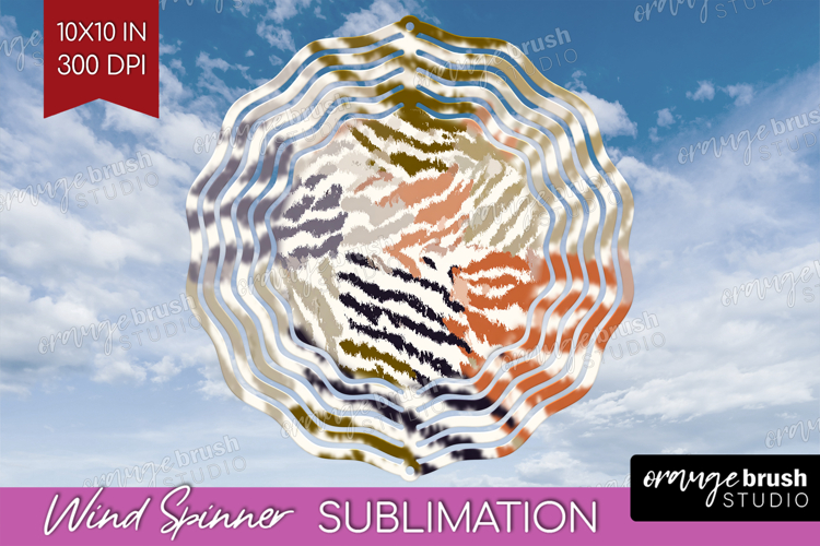 Abstract Wind Spinner Sublimation PNG - Modern Texture Round