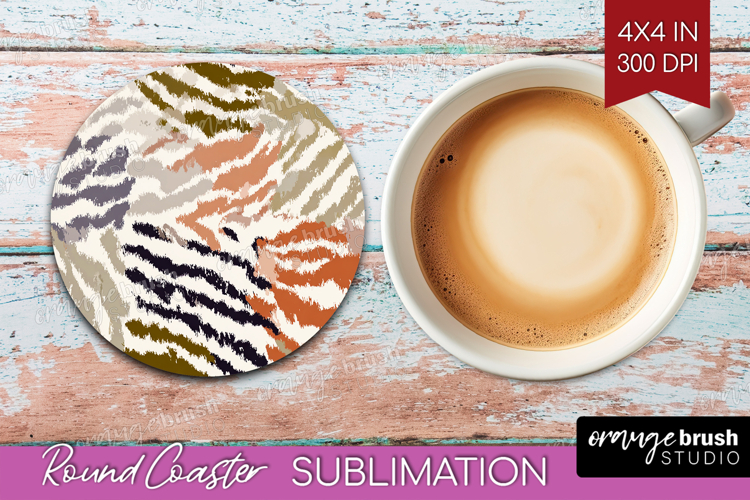 Abstract Round Coaster - Modern Texture Coaster PNG