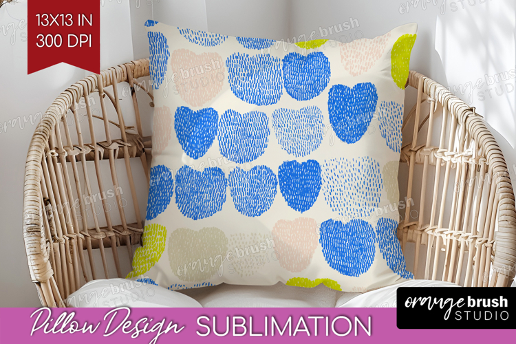 Abstract Doodle Pillow Sublimation - Modern Texture Pillow