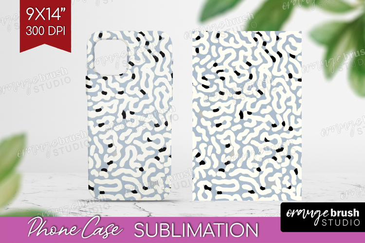 Abstract Doodle Phone Case PNG - Modern Texture Case PNG