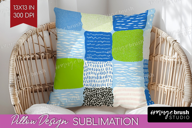Abstract Doodle Pillow Sublimation - Modern Texture Pillow
