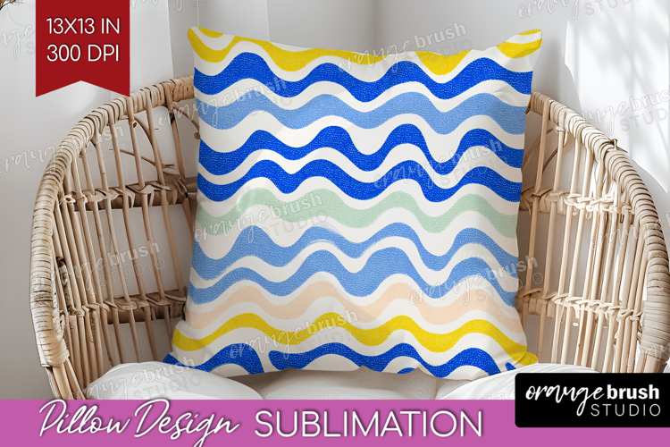 Abstract Doodle Pillow Sublimation - Modern Texture Pillow