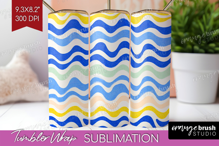 Abstract Doodle Tumbler Wrap - Modern Texture Tumbler PNG