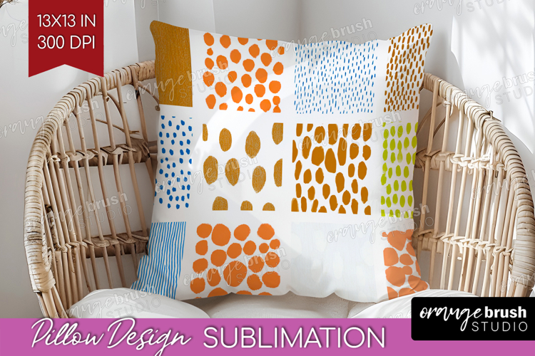 Abstract Doodle Pillow Sublimation - Modern Texture Pillow