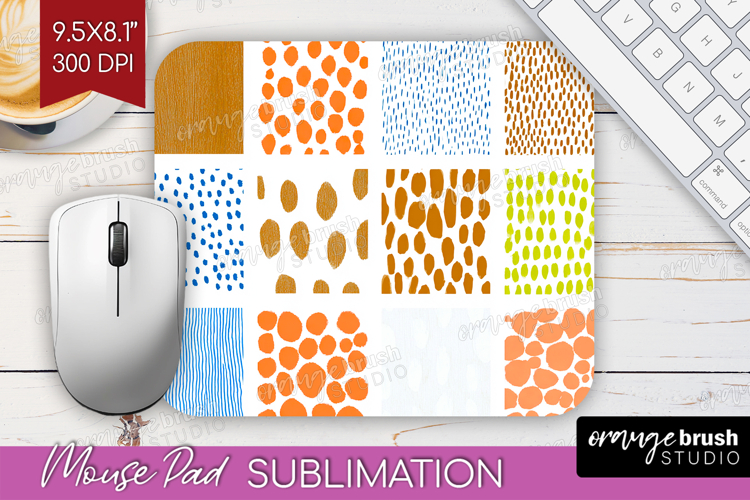 Abstract Doodle Mouse Pad Sublimation - Modern Texture PNG