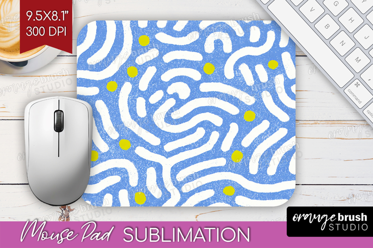 Abstract Doodle Mouse Pad Sublimation - Modern Texture PNG