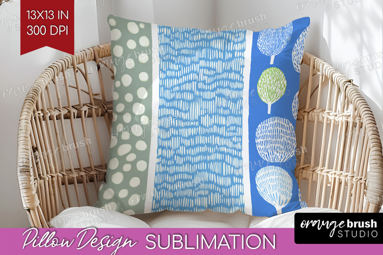 Abstract Doodle Pillow Sublimation - Modern Texture Pillow