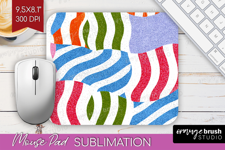 Abstract Doodle Mouse Pad Sublimation - Modern Texture PNG