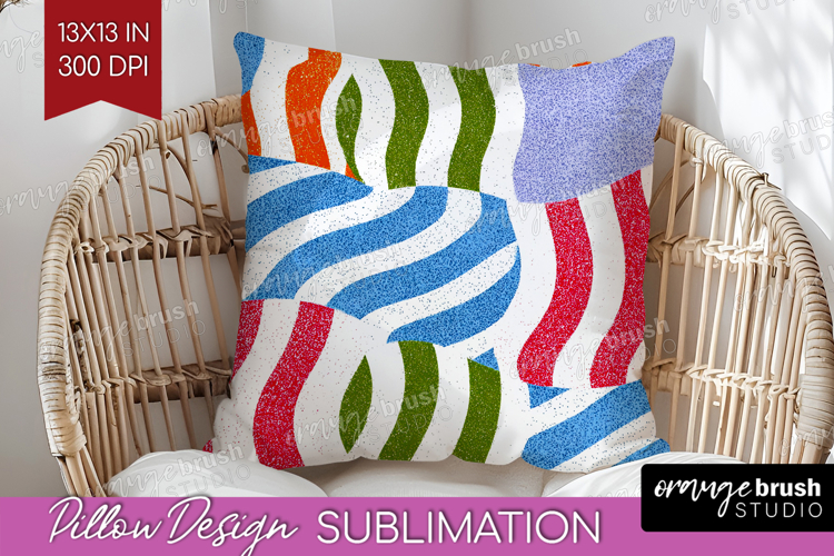 Abstract Doodle Pillow Sublimation - Modern Texture Pillow