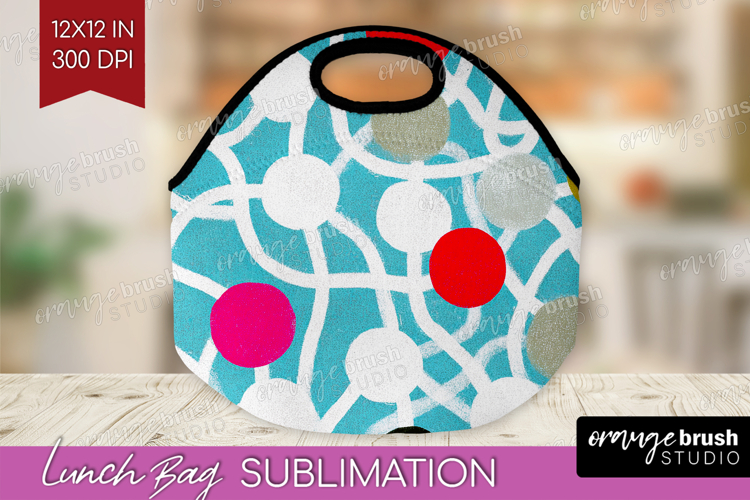 Abstract Doodle Lunch Bag - Modern Texture Lunch Bug PNG