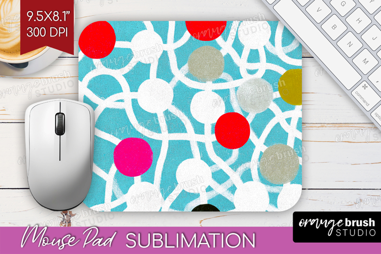 Abstract Doodle Mouse Pad Sublimation - Modern Texture PNG