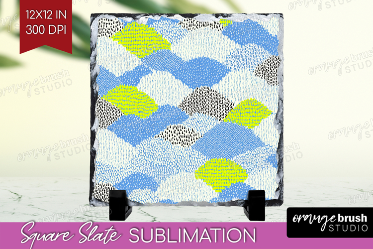 Abstract Doodle Slate PNG - Modern Texture Square Slate