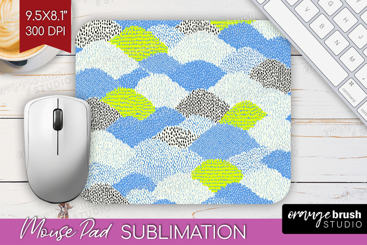 Abstract Doodle Mouse Pad Sublimation - Modern Texture PNG