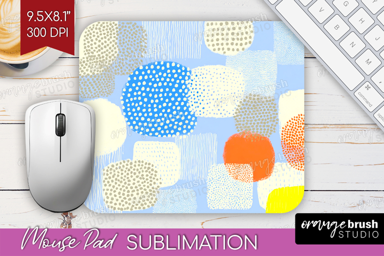 Abstract Doodle Mouse Pad Sublimation - Modern Texture PNG