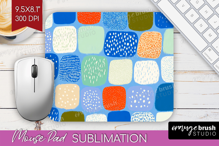 Abstract Doodle Mouse Pad Sublimation - Modern Texture PNG