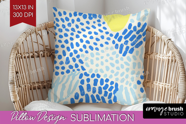 Abstract Doodle Pillow Sublimation - Modern Texture Pillow