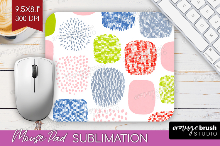 Abstract Doodle Mouse Pad Sublimation - Modern Texture PNG