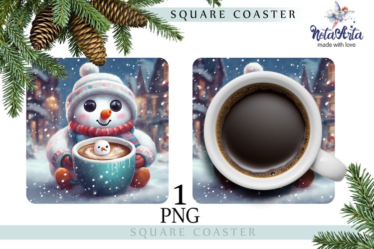 SUBLIMATED STAND WITH A CUTE SNOWMAN