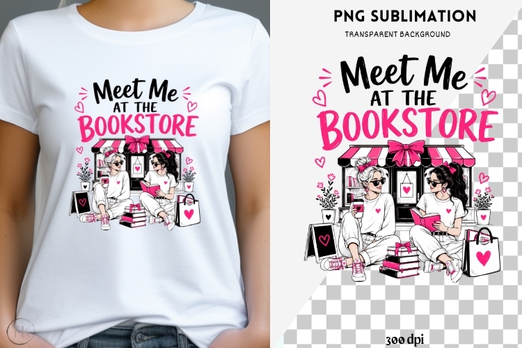 Book besties png design for T-shirts
