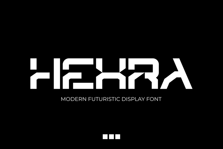 HEXRA Futuristic Display Typeface