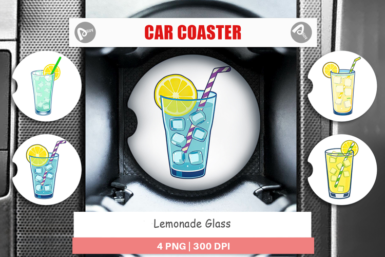 Car Coaster Lemonade Glass