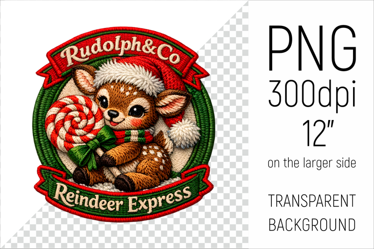 Christmas Reindeer Patch | Rudolph   Co Reindeer Express