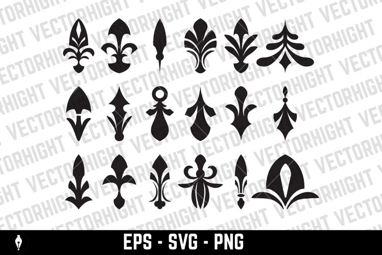Flourishing decorative elements for retro design.