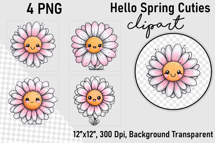 Hello spring cuties clipart