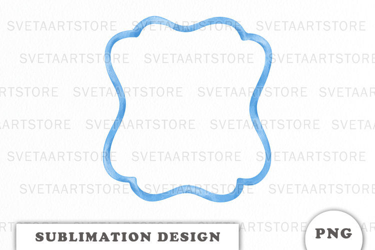 Watercolor Blue Frame png