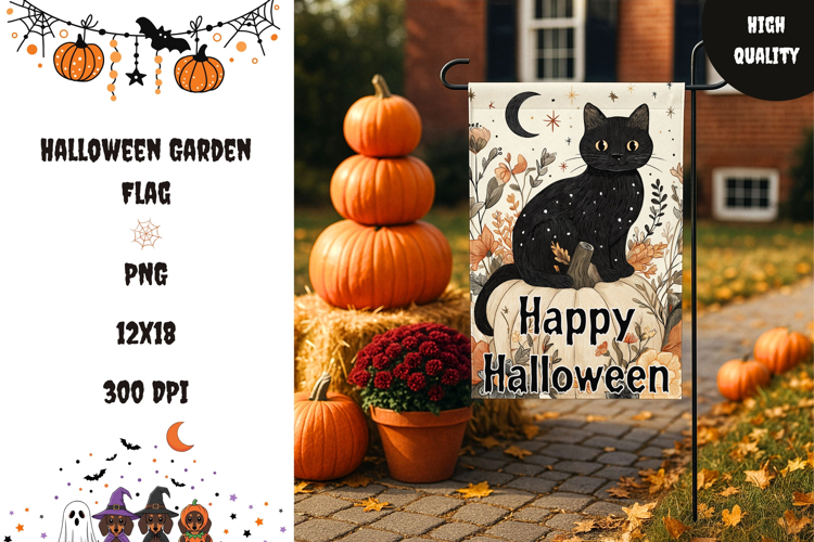 Fall Garden Flag, Happy Halloween Garden Flag