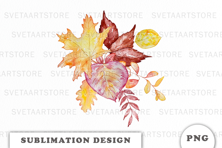 Watercolor Autumn Bouquet png