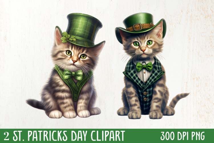 St Patricks Day Cats Clipar, Bundle, St Patricks Day Cats