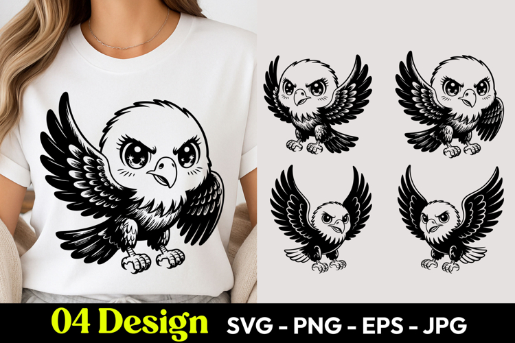 Angry Owl Cartoon SVG PNG