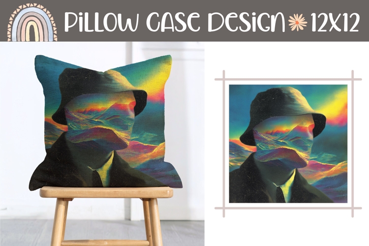 Cosmic Pillow Template, Glitch Pillow, Glitch PNG