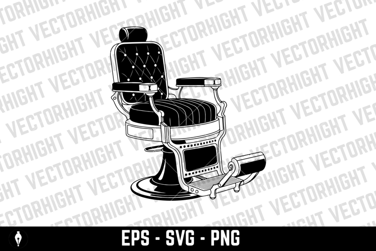 Vintage barber chair vector illustration. Perfect for barber